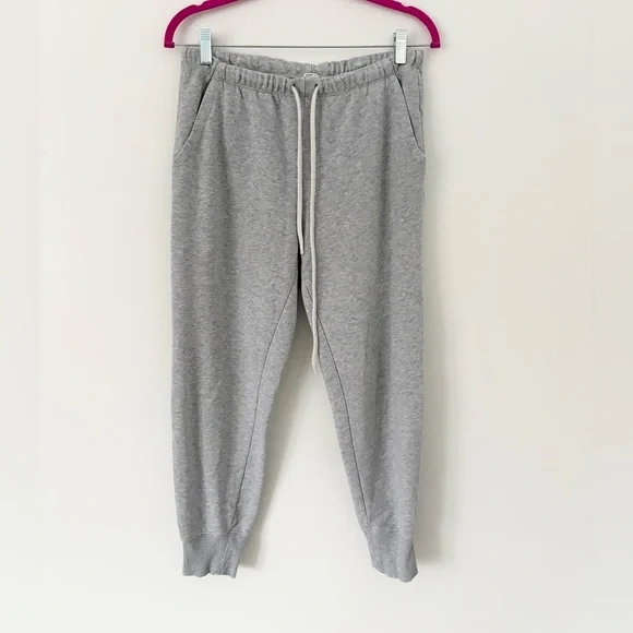 Aerie Heather Grey Adjustable Tie Waist Sweatpant Joggers Size Small - Picture 2 of 8